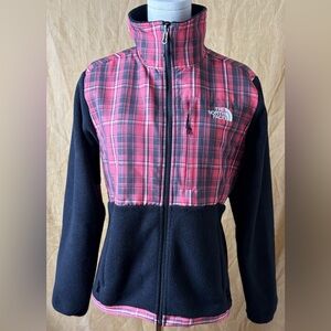 The North Face Pink and Black Plaid Jacket